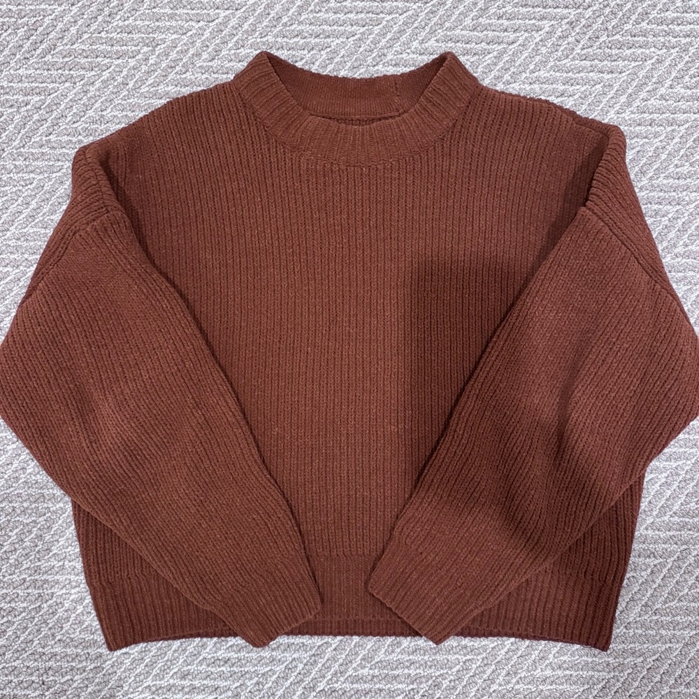 Abercrombie & Fitch Rich Brown Crew Neck Sweater